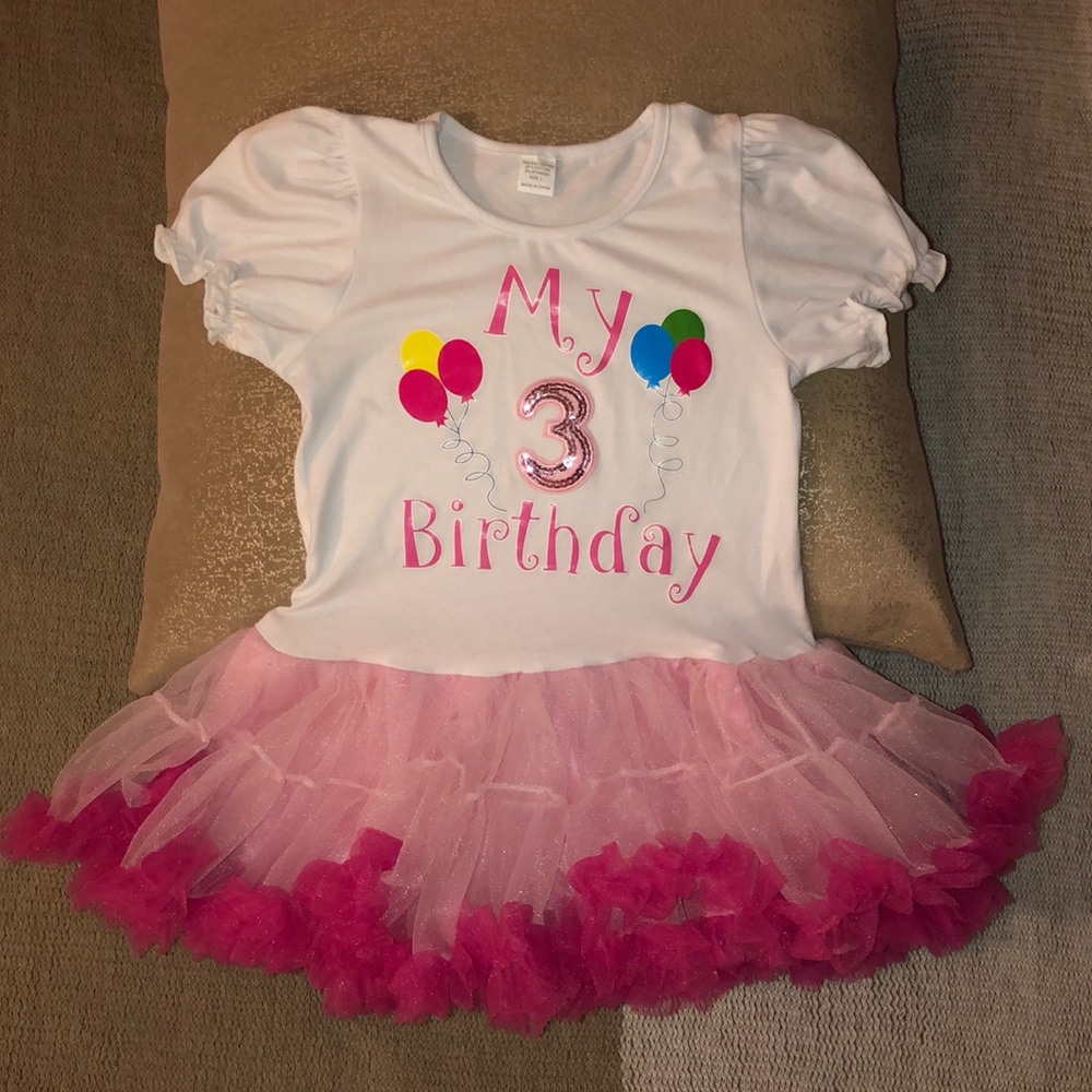 3 Year Old Birthday Tutu Dress 🥳
